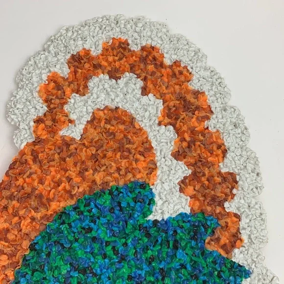 Vintage Melted Popcorn Wall Decoration Thanksgiving Large Turkey Collectible